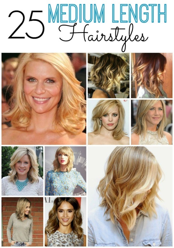 These 25 medium length hairstyles for women are so pretty, you’ll want to copy all of them! There are styles for thick hair, with bangs and without, curly hair, for work or for the weekend. Most of these are fairly easy to achieve. Just show your stylist a picture of the medium length hairstyle of your dreams and let her/him work their magic. There’s one with blond highlights and cut shoulder length that I have my eye on.