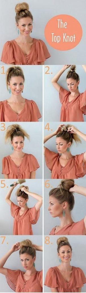 I've always wondered how to do a top knot and make it look like I didn't even try. You know the look I'm talking about? Here are a few how-to's for you.